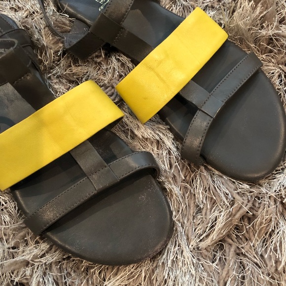 Cole Haan Shoes Cole Haan Yellow Gray Sandals Poshmark
